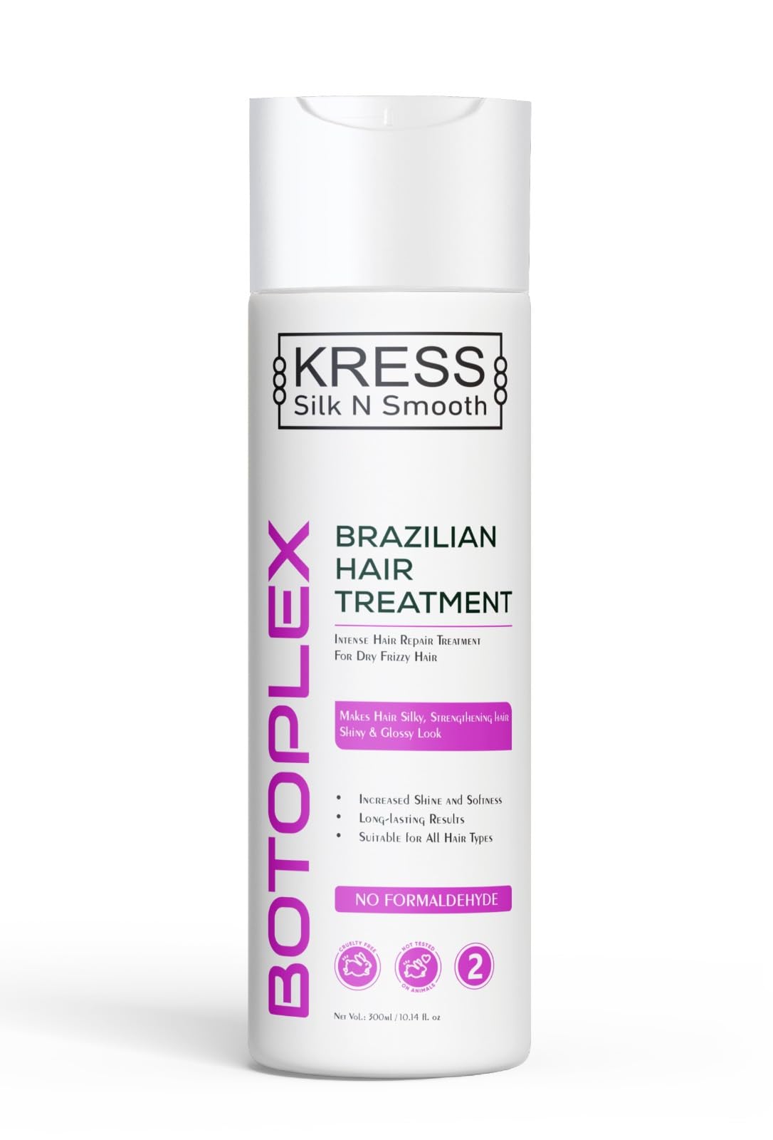 Kress Ultimate Hair Treatment Kit: Btox Shampoo, Conditioner & Hair Protein for Deep Repair & Smoothness - 4pc Set (300ml) | Salon-Quality Hair Care for Damaged, Frizzy & Color-Treated Hair at Home