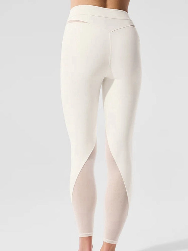 ZASUWA Women's Sexy Sheer Mesh Push Up High Waisted Leggings - Tummy Control & Hip Lift for Workout, Yoga & Night Out