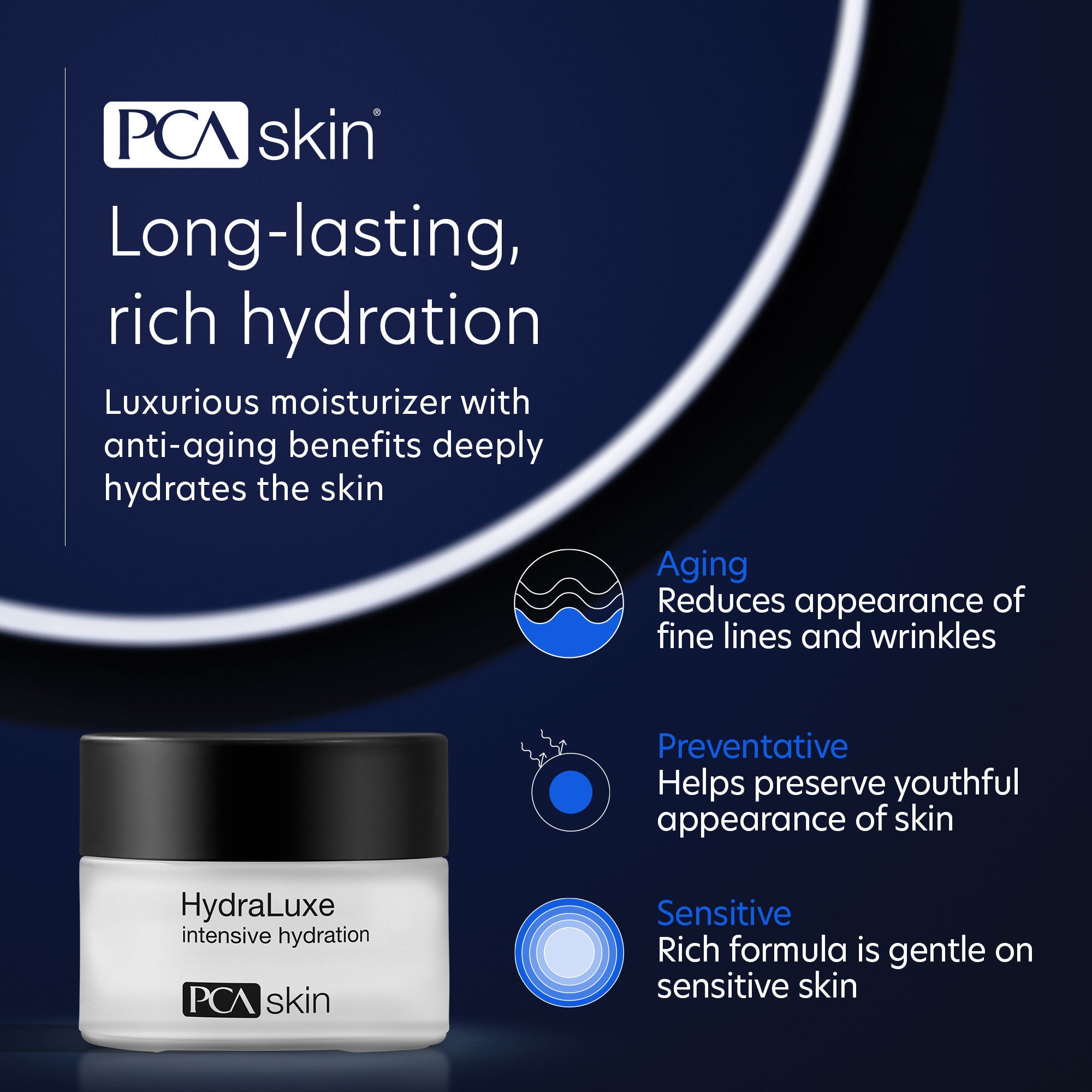 PCA Skin Hydraluxe Moisturizing Cream - Hydrating & Nourishing Face Cream for Dry Skin | Perfect for Daily Skincare Routine & Nighttime Hydration