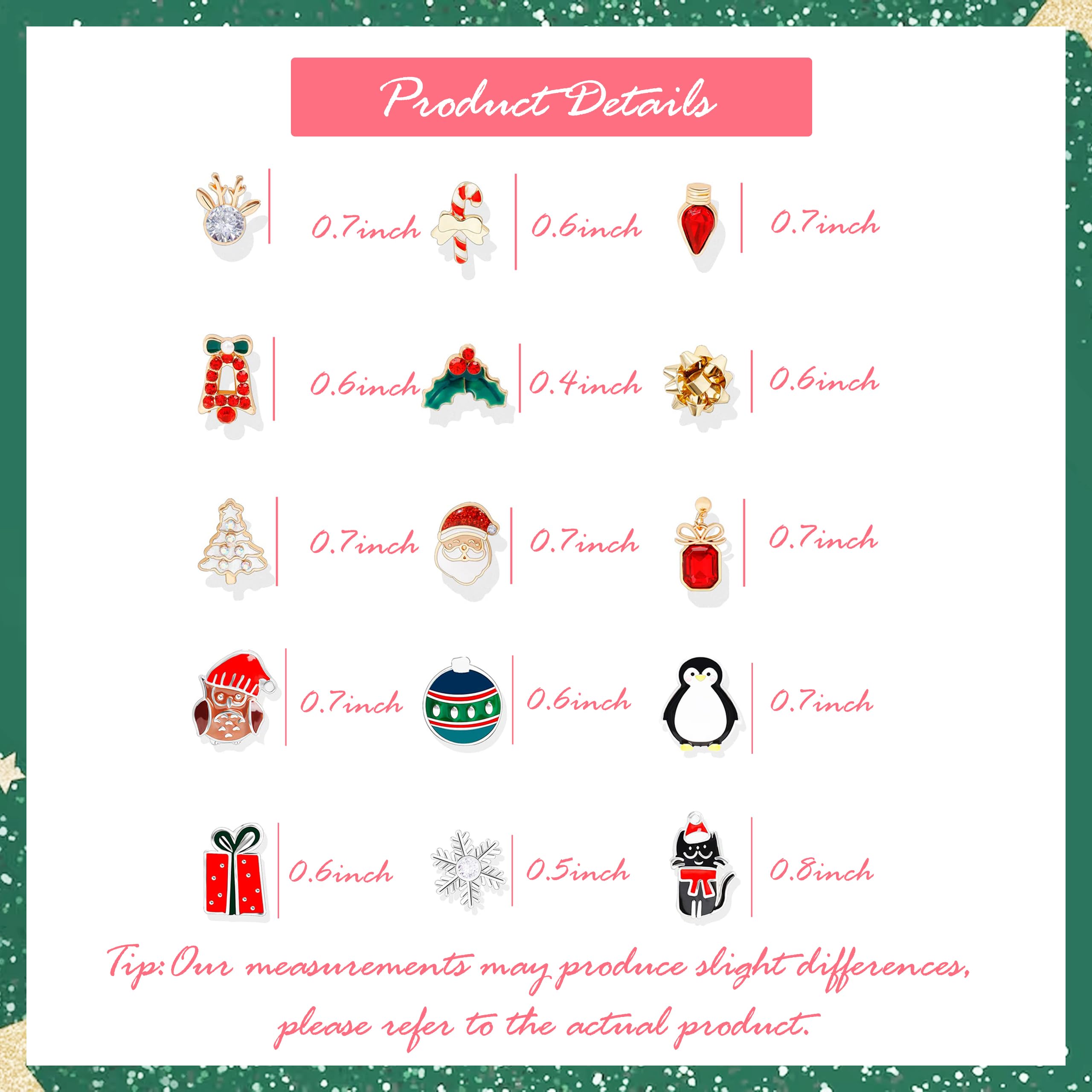 Festive Christmas Earrings for Women - Holiday Tree, Snowflake, Candy Cane, Penguin & Gingerbread Dangle Earrings - Perfect Stocking Stuffers & Party Accessories for Xmas Celebrations