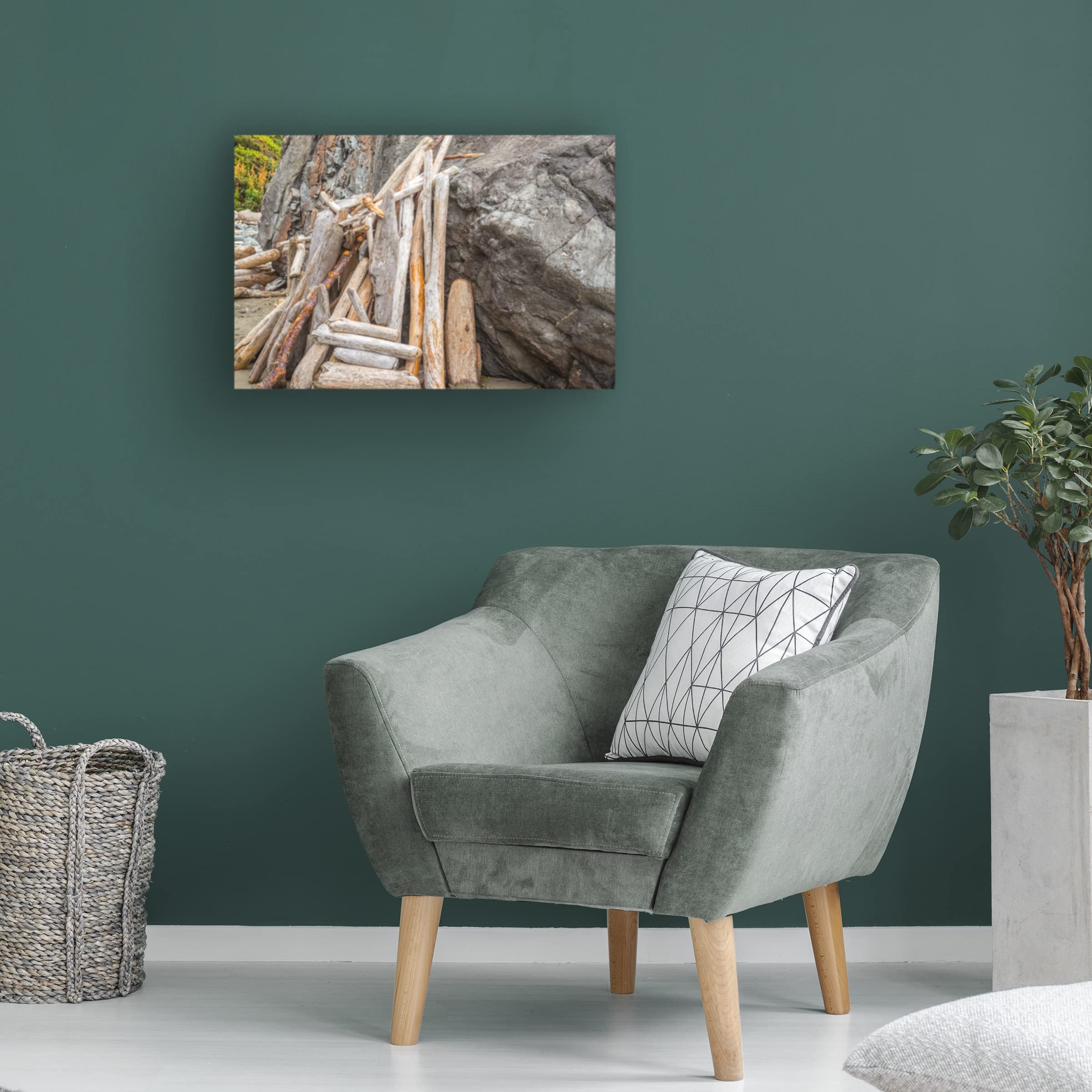 Bundle of Driftwood Beauty Canvas Wall Art by Joseph S Giacalone - 16x24 Inches Coastal Home Decor for Living Room, Bedroom & Office