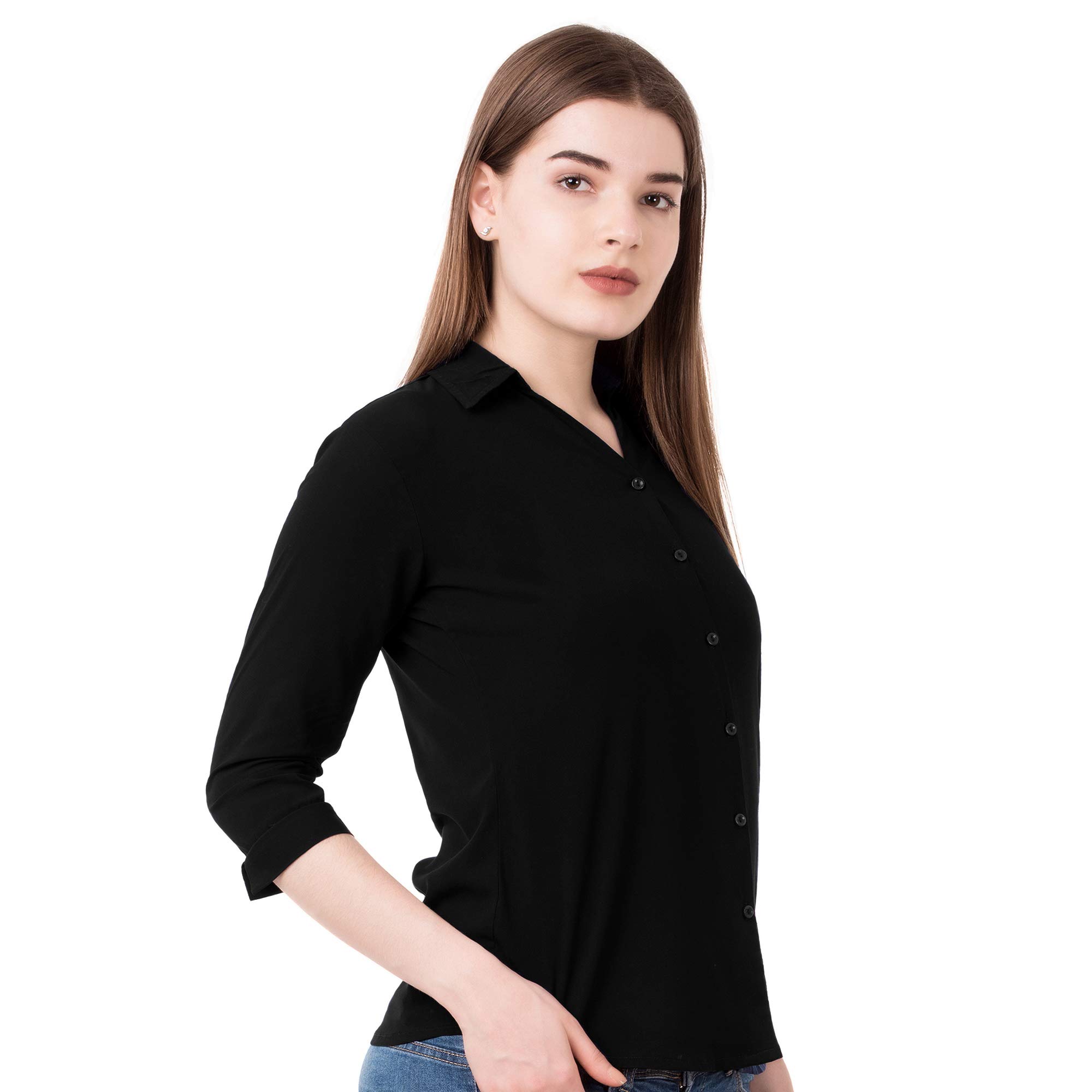 Miss Fame Women's Rayon Shirt - Soft & Breathable Casual Blouse for Summer, Work & Everyday Wear
