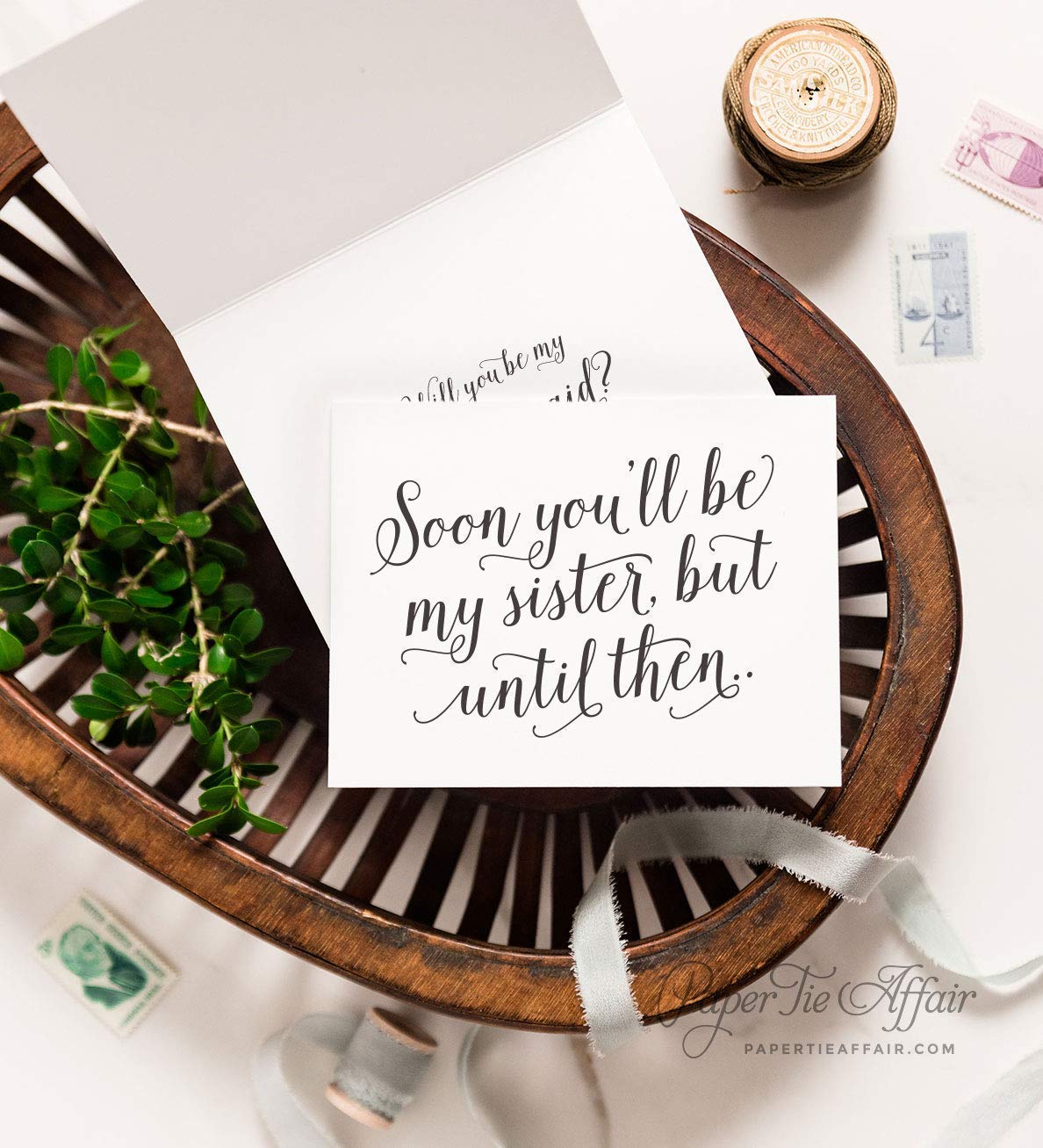 Customizable Bridesmaid Proposal Card for Sister-in-Law - 'Soon You'll Be My Sister' Wedding Invitation - Choose Envelope Color & Quantity - Perfect for Bridal Party, Wedding Proposals & Sister-in-Law Gifts