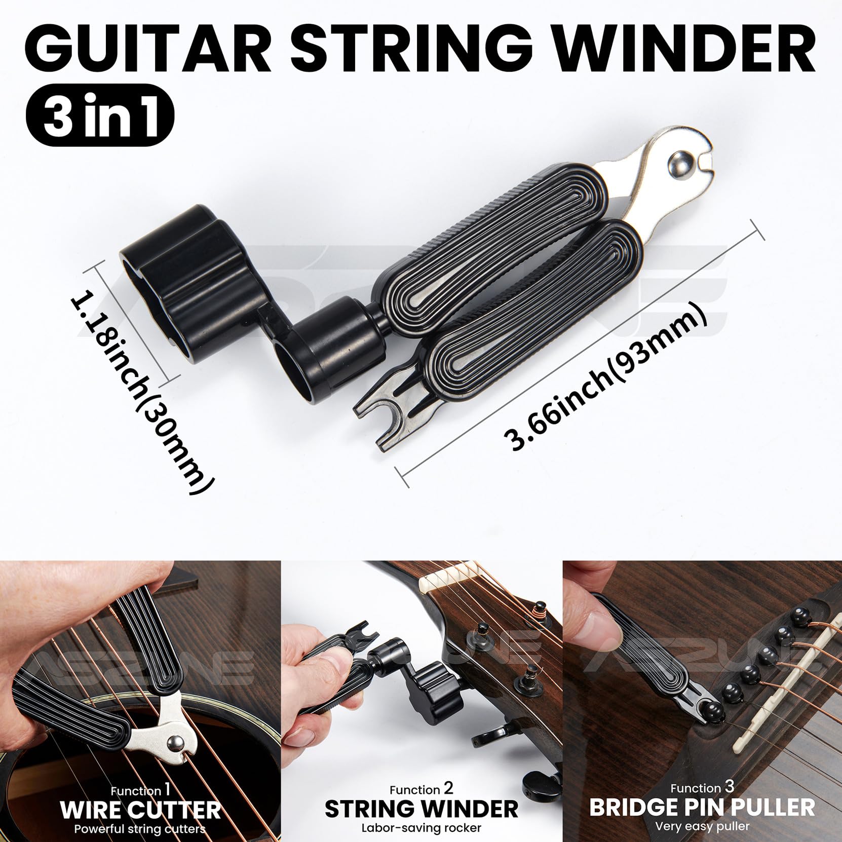 Premium Guitar Accessories Kit - Strap, Capo, Picks, Tuner & String Winder - Perfect Gift for Men & Beginners - Ideal for Practice, Performances & Music Lessons