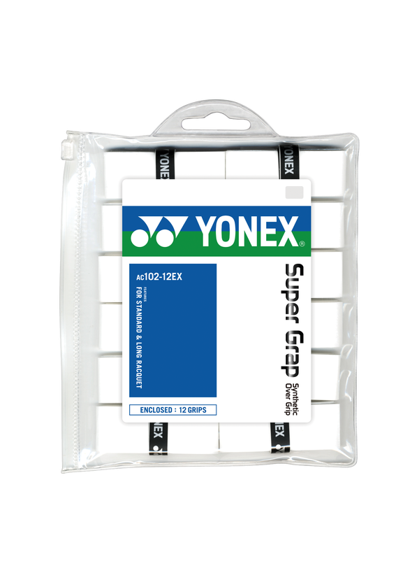 Yonex Super Grap 12 Pack AC102 12EX Badminton Overgrip - Premium Sweat Absorbent Tennis & Badminton Grip for Enhanced Performance & Comfort - Perfect for Sports, Training & Professional Matches