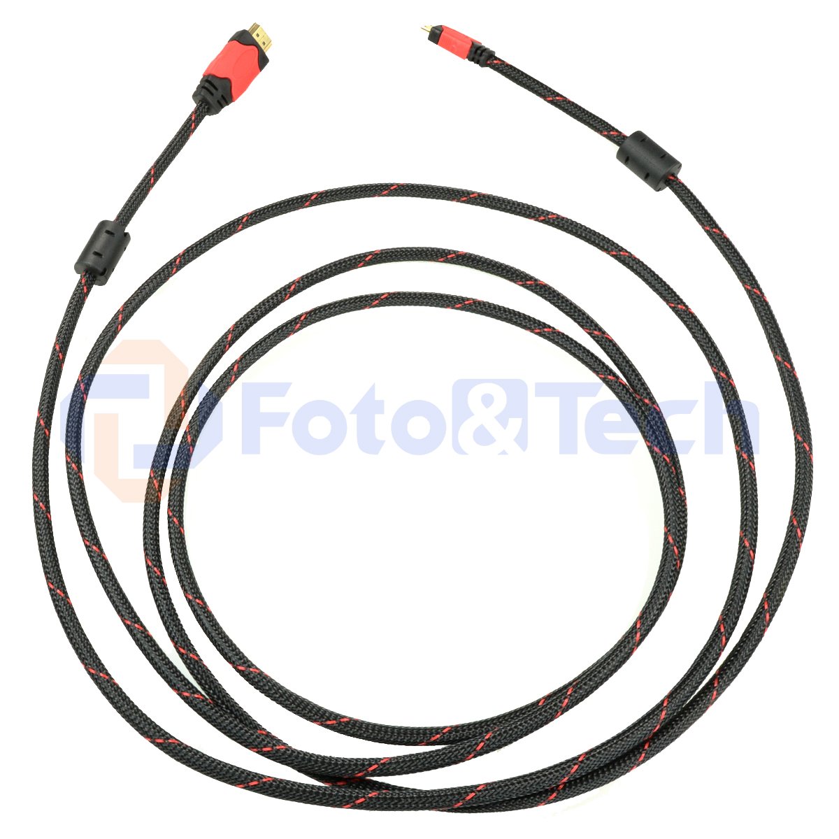 Foto&Tech 10 Feet Mini HDMI to HDMI Cable - 4K Ultra HD Compatible with Blackmagic Design UltraStudio, Canon DSLR Cameras (1D X Mark II, 5D Mark IV, 7D Mark II, 80D, T7i) - Perfect for Live Streaming, Video Recording & Studio Production