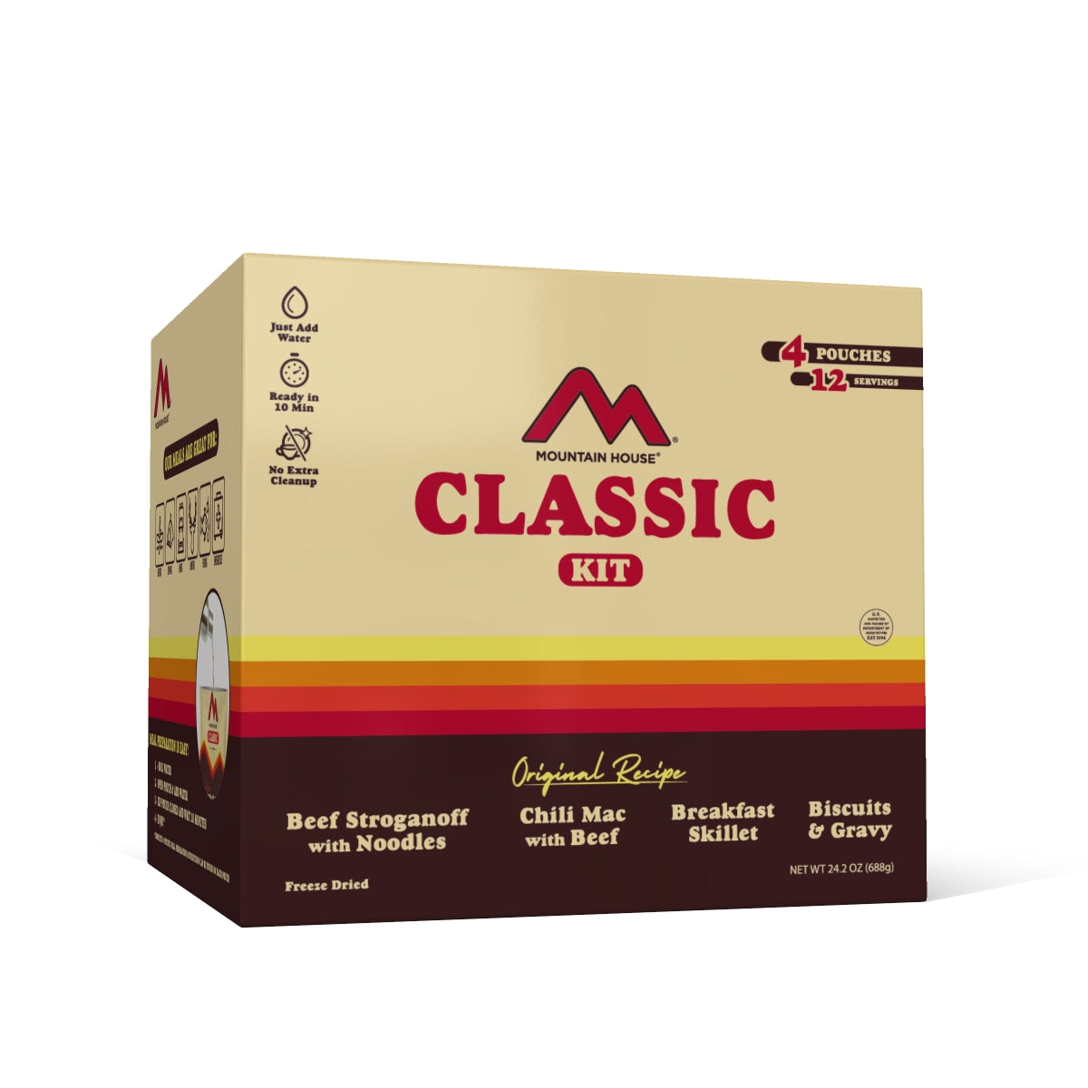 Mountain House Classic Freeze-Dried Food Kit - Emergency Survival Food, Camping & Backpacking Meals - Lightweight, Long Shelf Life for Outdoor Adventures & Disaster Preparedness