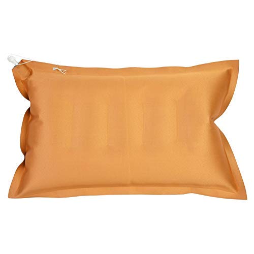 Duckback Rubberized Cotton Travel Pillow - Gold - Pack of 1 - Comfortable Neck Support for Airplane, Car & Office Use
