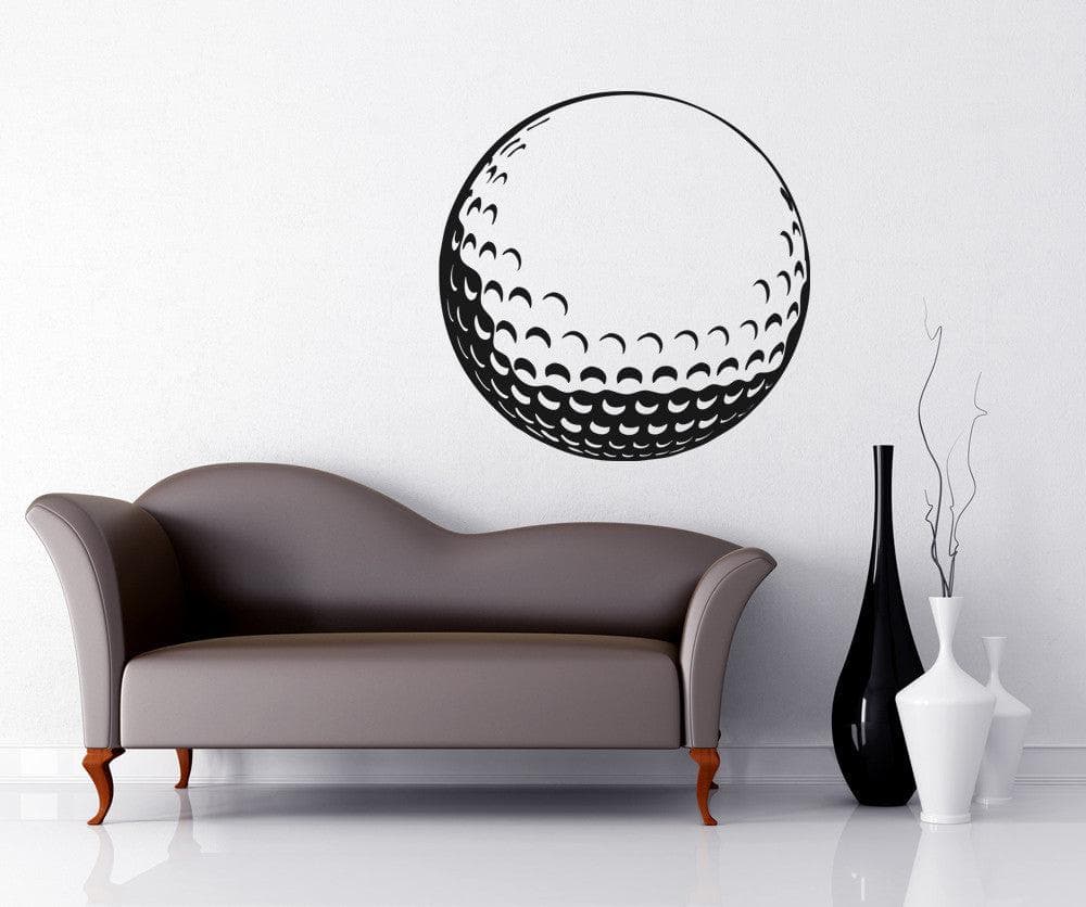 Premium Golf Ball Vinyl Wall Decal Sticker - Waterproof Removable Home Decor for Man Cave, Office, or Sports Room (Design #OS_AA715)