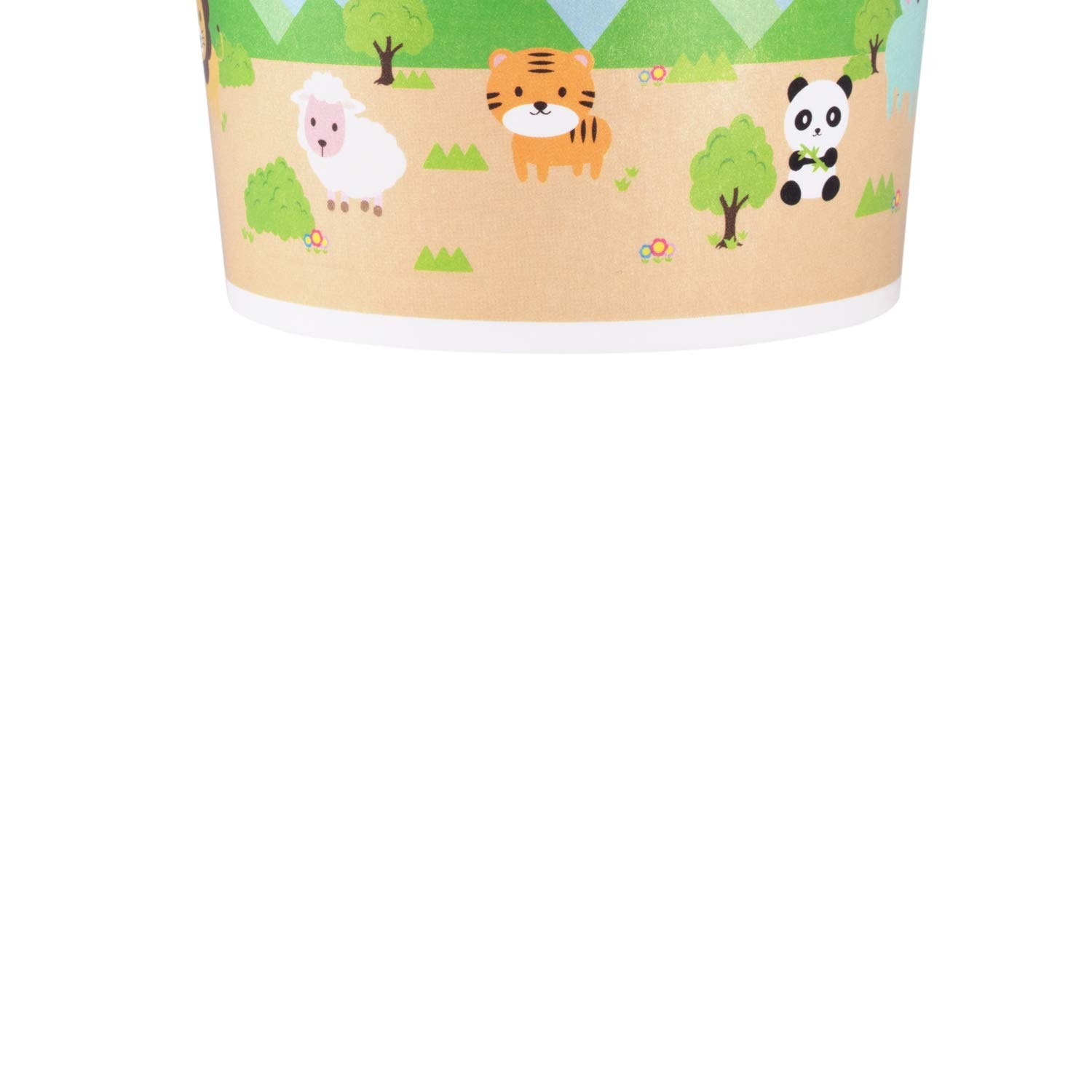 16oz (1000 ct) Safari Themed Paper Ice Cream Cups & Soup Bowls - Hot & Cold Food Containers for Ice Cream, Gelato, Yogurt, Soup & Snacks - Perfect for Parties, Catering & Dessert Shops