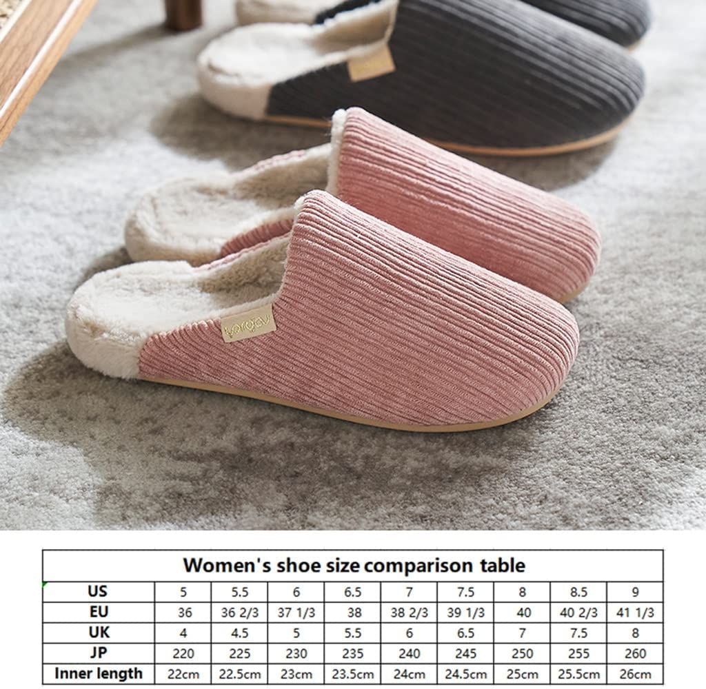 **Women's Winter House Slippers - Thick Plush Anti-Slip Cotton Slip-On Shoes with Soft Sole for Warmth & Comfort - Perfect for Indoor Use, Lounging & Cold Weather**