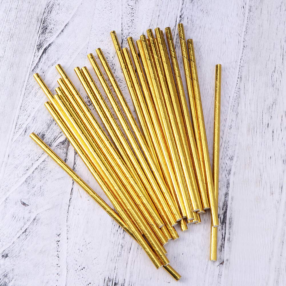 100pcs Colorful Biodegradable Paper Straws - Eco-Friendly Drinking Straws for Parties, Smoothies, Coffee, Juice & Cake Pops - Perfect for Weddings, Birthday Celebrations & Sustainable Events