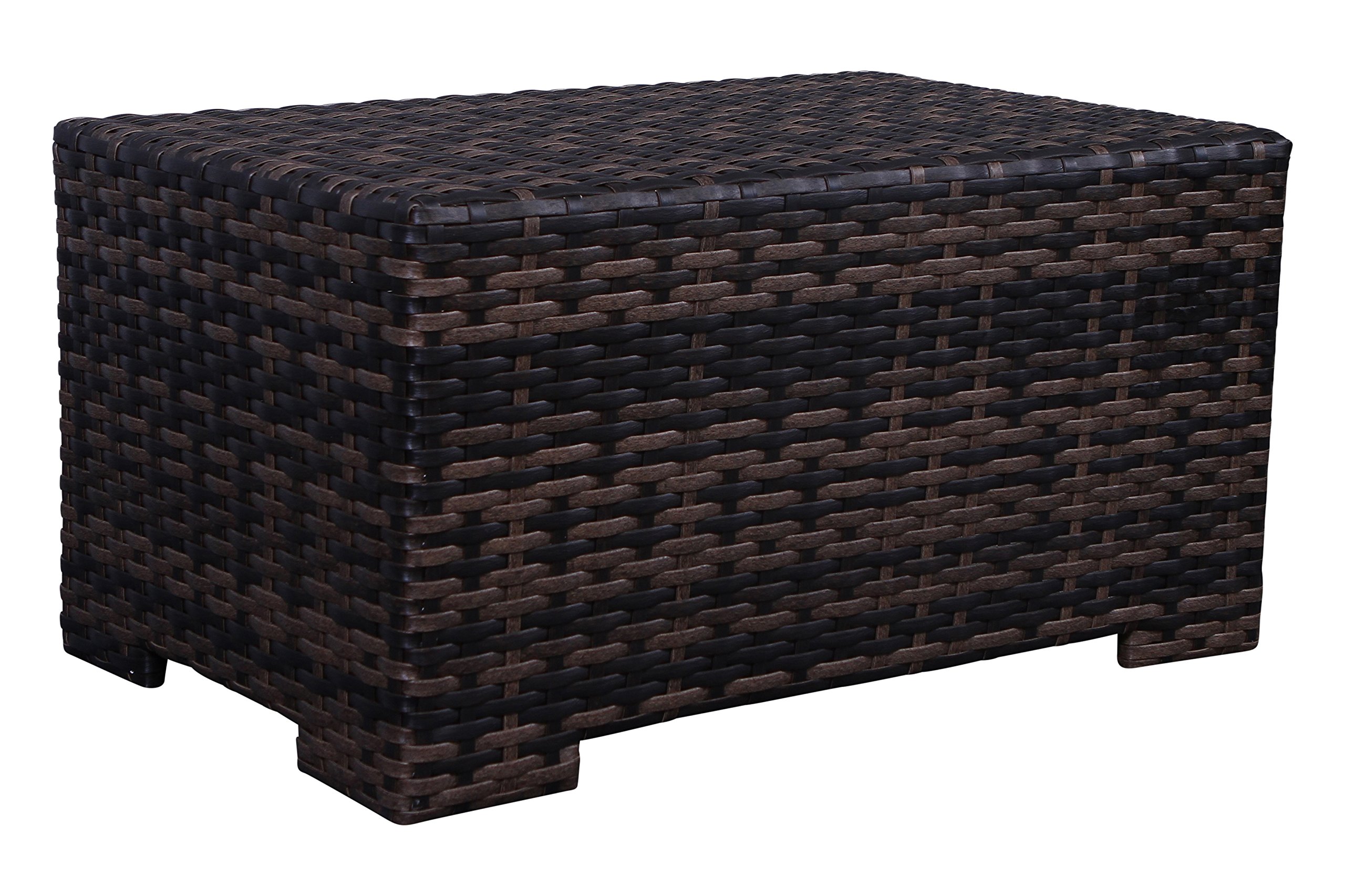 Fully Assembled Patio Couch Set - Cabana Collection Outdoor Wicker Furniture 5-Piece Sectional Sofa with Coffee Table (Brown) | No Assembly Required | Perfect for Backyard, Poolside & Patio Relaxation