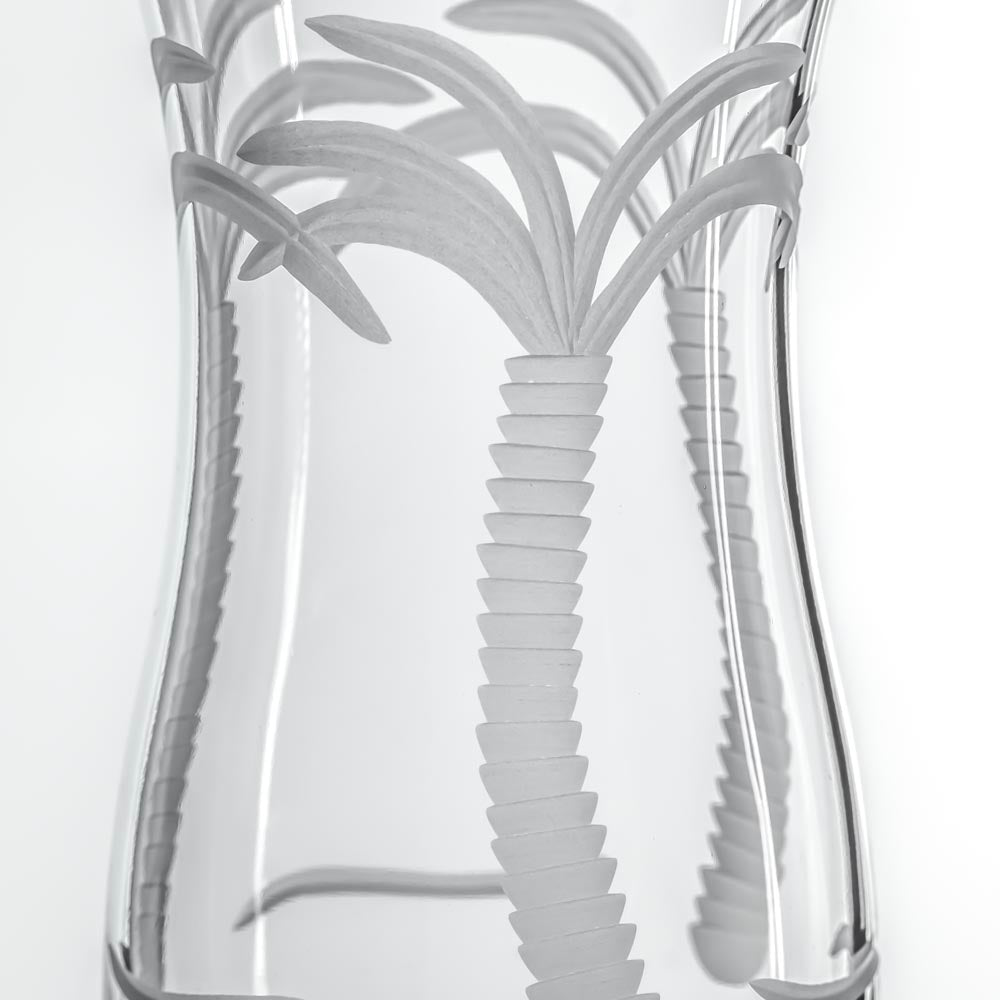 15oz Palm Tree Squall Hurricane Cocktail Glasses - Set of 12 | Perfect for Tropical Themed Parties, Beach Bars & Summer Cocktails