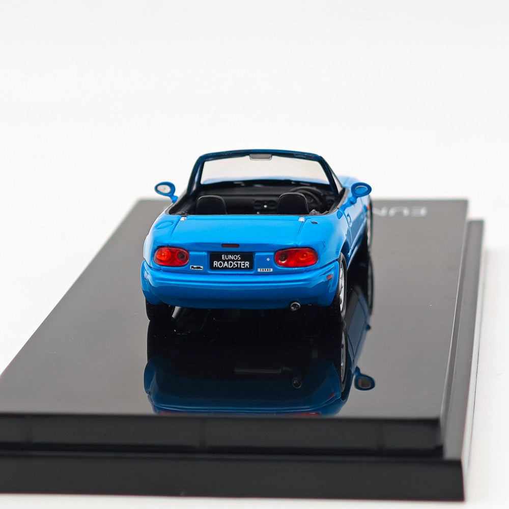 1/64 Scale Mazda Eunos Roadster NA6CE Diecast Model Car with Tonneau Cover - Blue HJ642025ABL Limited Edition Collectible Toy for Car Enthusiasts | Perfect for Display, Gifts, and Hobby Collections