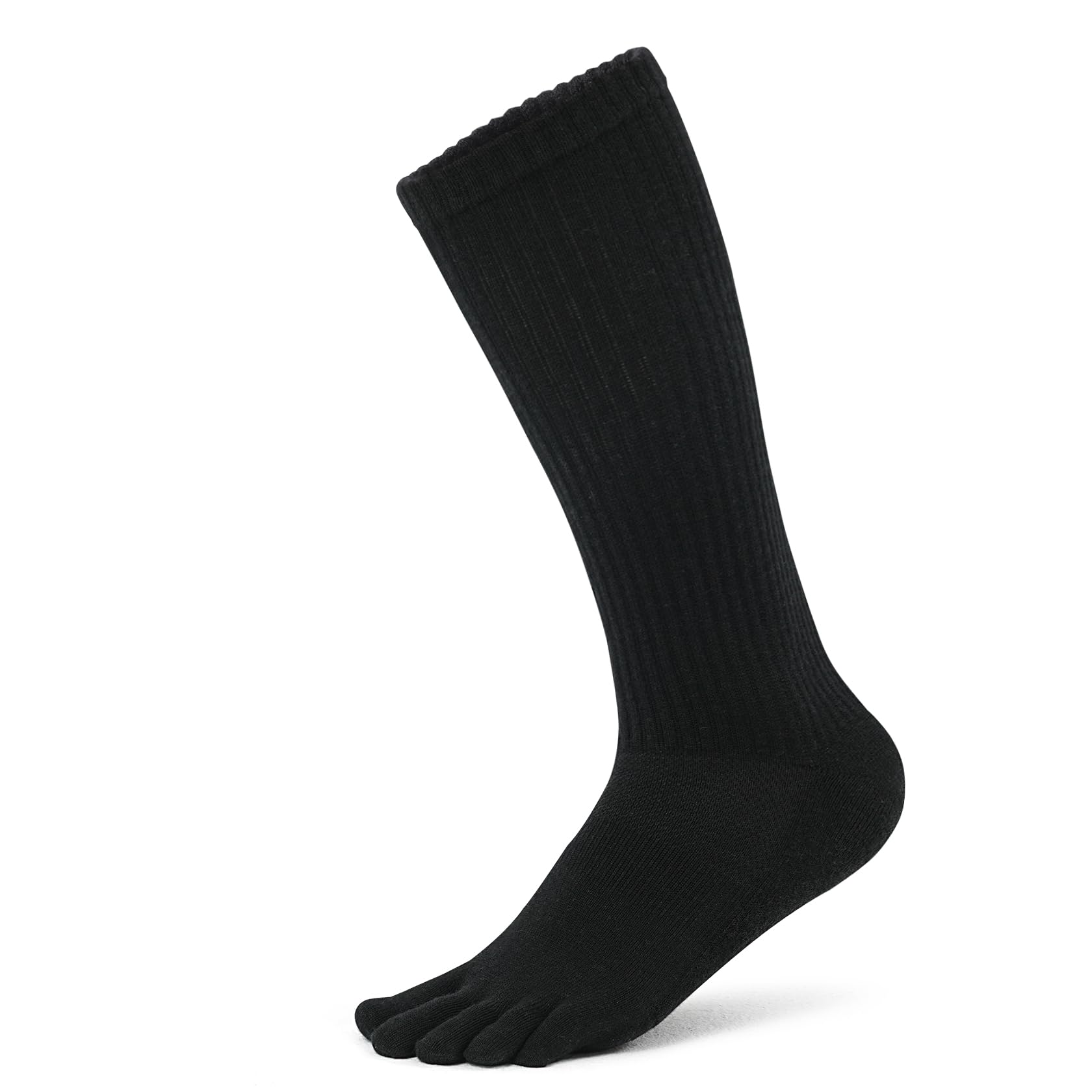Breathable Merino Wool Toe Socks for Men & Women - Ultra Soft Winter Warm Socks with Cushioned Sole - Perfect for Hiking, Yoga & Cold Weather (1 Pair Pack)