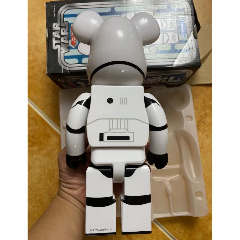 Bearbrick First Order Stormtrooper 400% White Vinyl Collectible Figure - Star Wars Movie Merchandise for Display & Home Decor