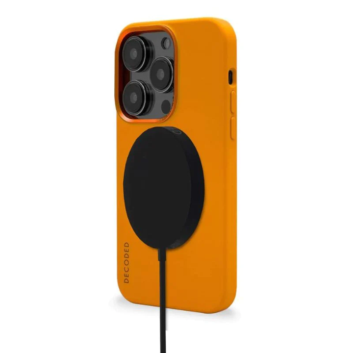 Premium Silicone Case for iPhone 14 Pro - DECODED BACK COVER in Apricot | Slim Protective Cover for Everyday Use & Travel