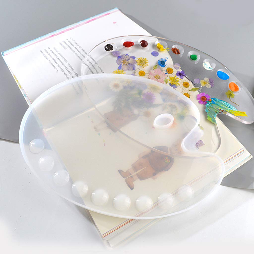 Premium Silicone Resin Molds for DIY Art - Oval Artist Paint Palette Casting Mold for Oil & Acrylic Painting - Perfect for Handmade Resin Crafts, Home Decor & Gift Making