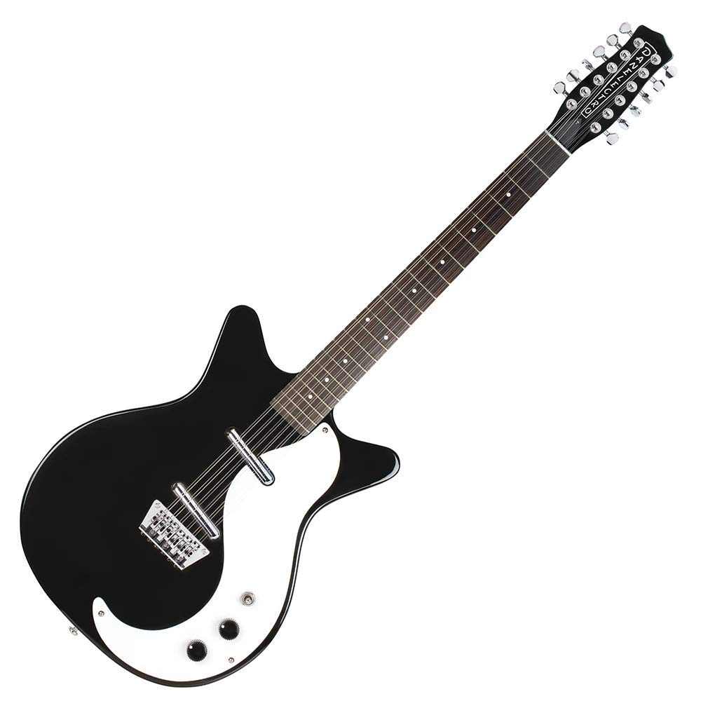 Danelectro 12SDC 12-String Electric Guitar in Black - Perfect for Rock, Blues & Studio Recording
