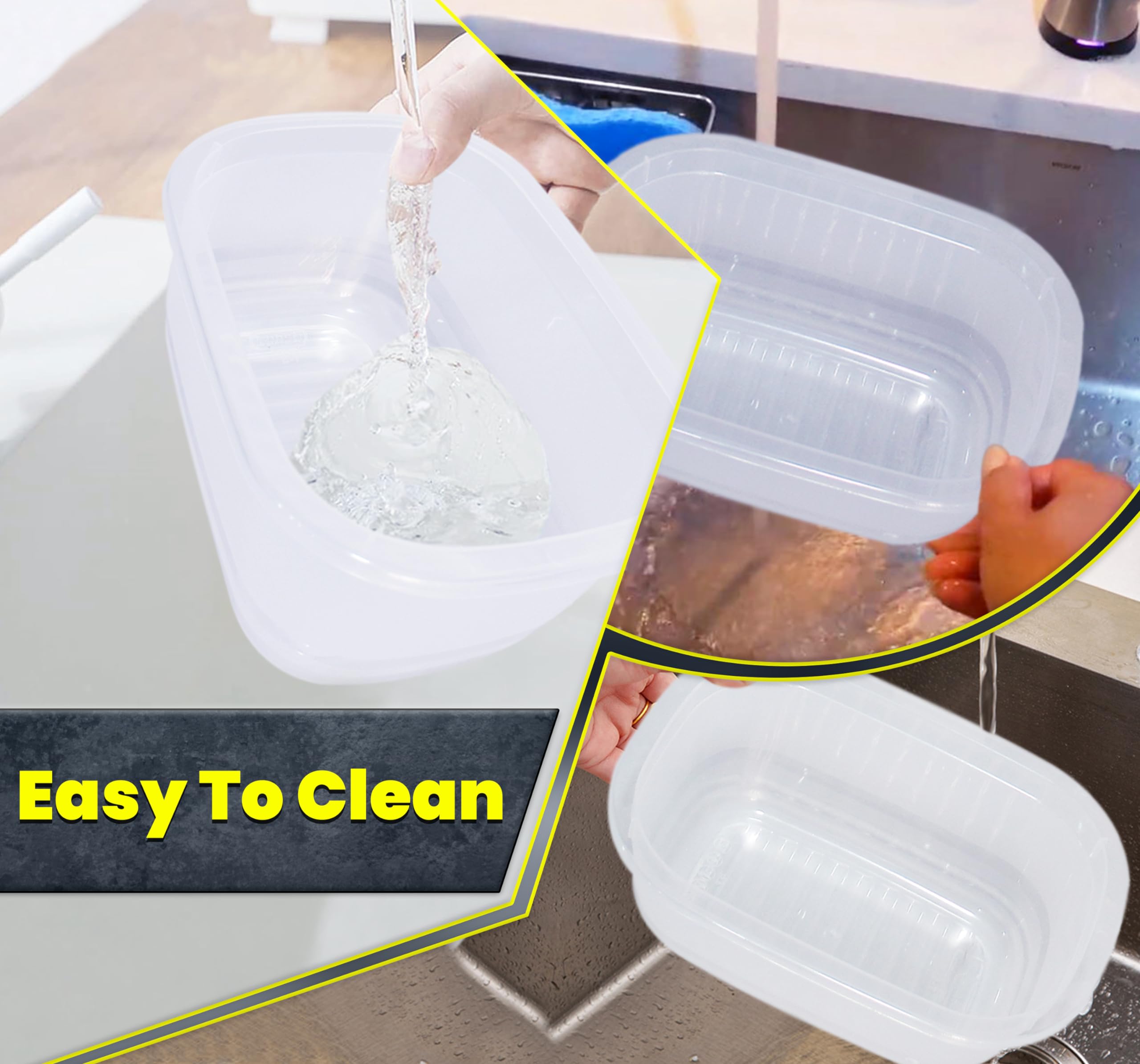 BPA-Free 5-Pack 500ml Small Plastic Food Storage Containers with Lids | Stackable, Microwave & Freezer Safe | Perfect for Meal Prep, Leftovers & Fridge Organization | Ideal for Home, Office & Picnic Use