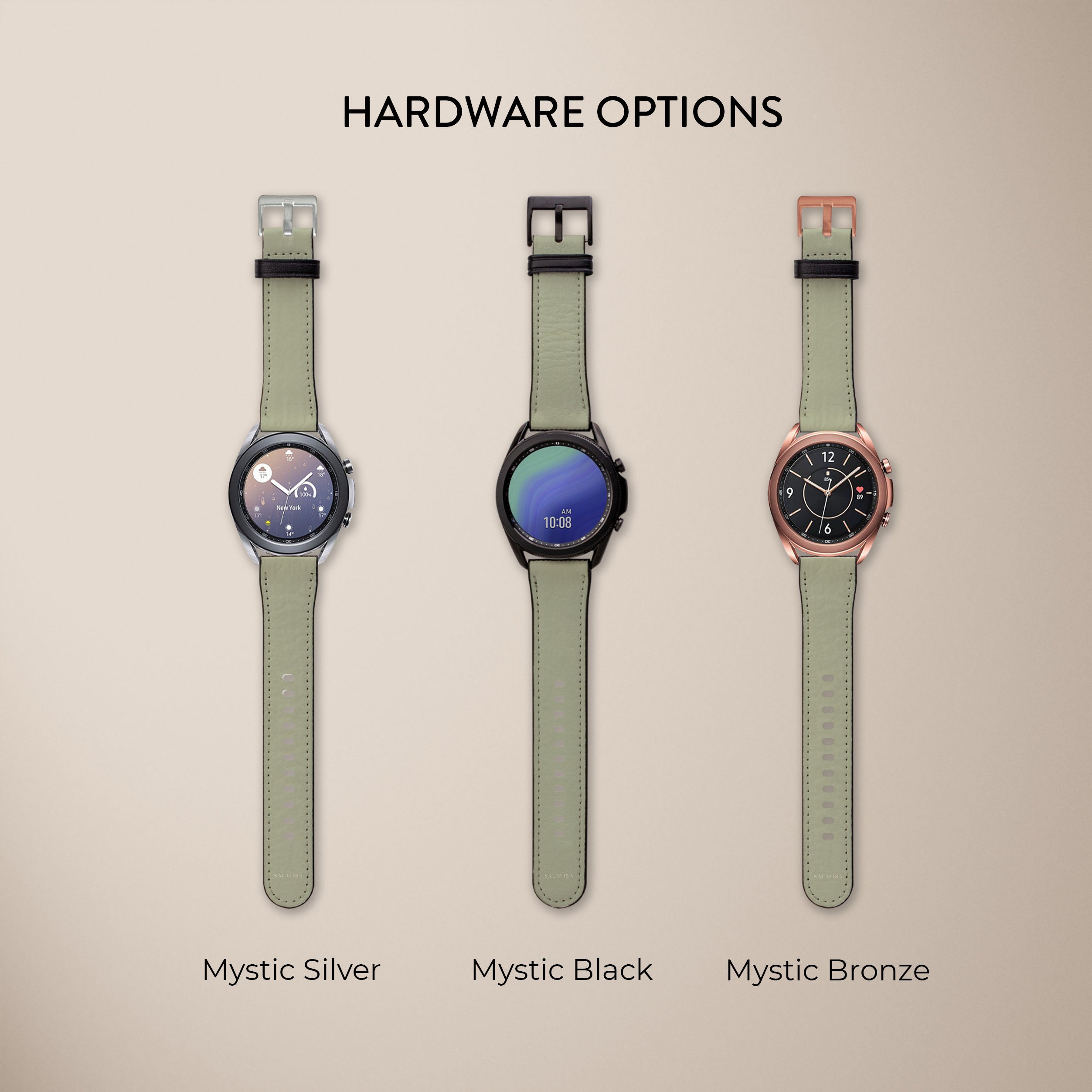 Premium Neutral Dune Galaxy Watch Band - Compatible with Samsung Galaxy Watch 4/5/6 & Classic - Soft Silicone Replacement Strap for Men & Women - Perfect for Workouts, Office & Everyday Wear