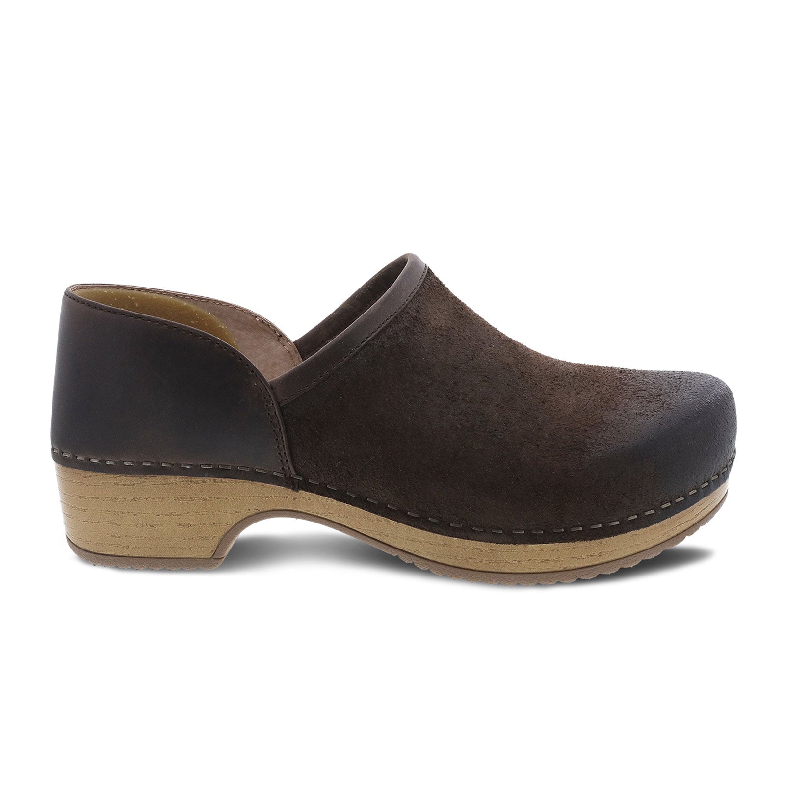 Dansko Brenna Clog for Women - Comfortable Suede Slip-On Shoes in Chocolate Brown | Perfect for Nurses, Teachers & Healthcare Professionals