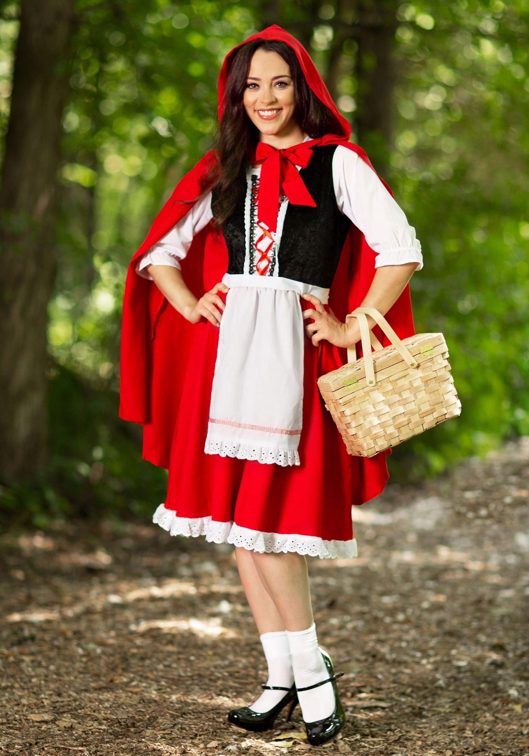 Deluxe Plus Size Little Red Riding Hood Costume with Cape - 3X for Halloween, Cosplay & Fairy Tale Dress-Up Parties