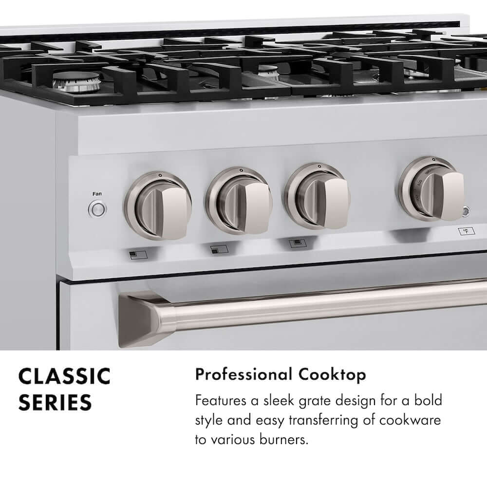 ZLINE CGR48 48-Inch Stainless Steel Double Oven Gas Range with 8 Burner Cooktop - 6.7 cu. ft. Capacity for Professional Home Cooking & Large Family Gatherings
