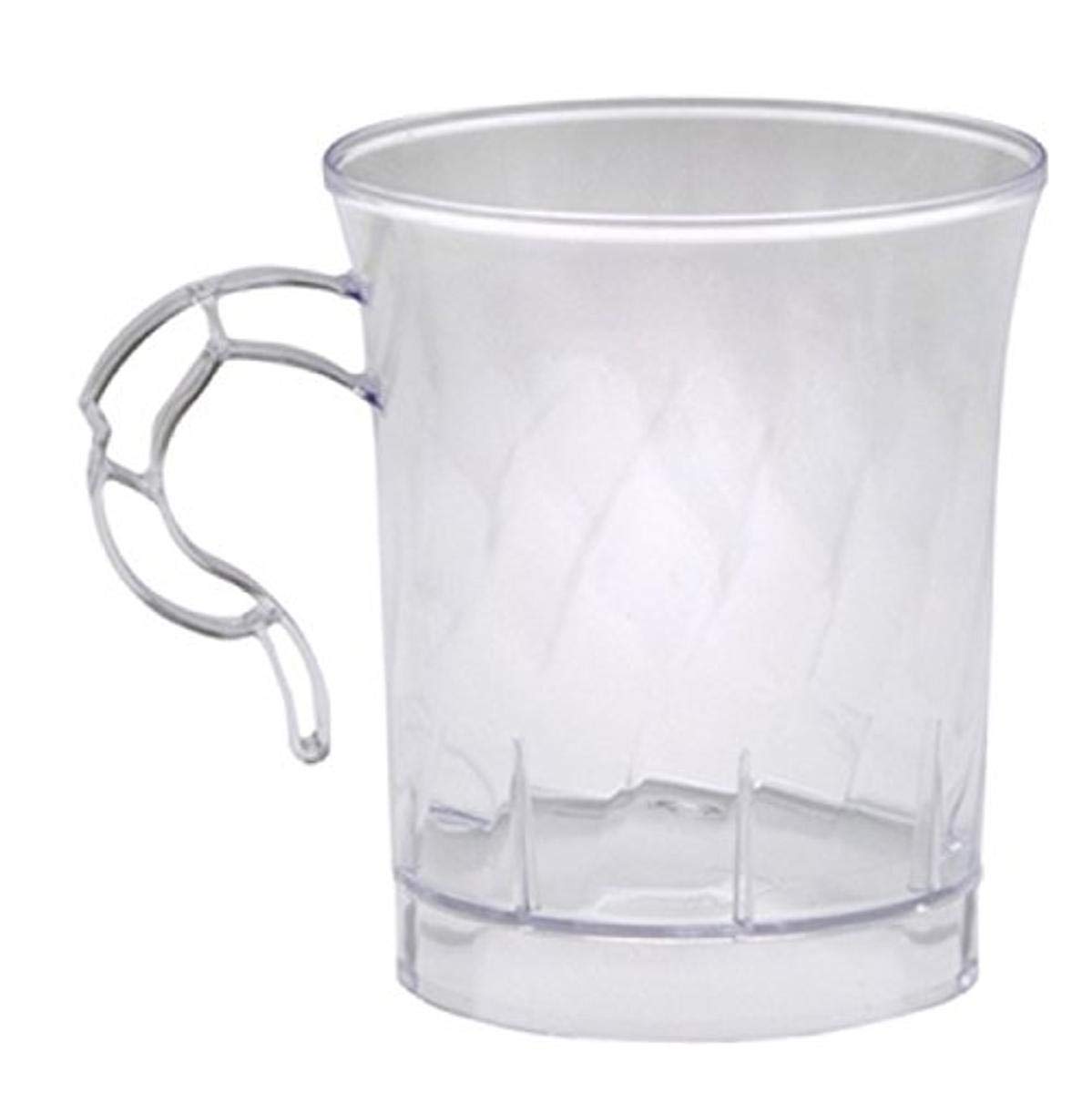 WNA CWM8192 Clear Plastic Coffee Mug - 8 oz Disposable Cups (Pack of 192) - Ideal for Office, Cafes, Restaurants & Events