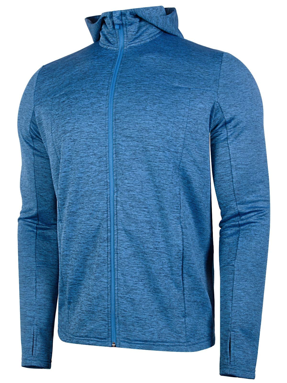 Men's Full Zip Workout Hoodie - Lightweight Running Jacket with Hood for Gym, Jogging & Outdoor Activities