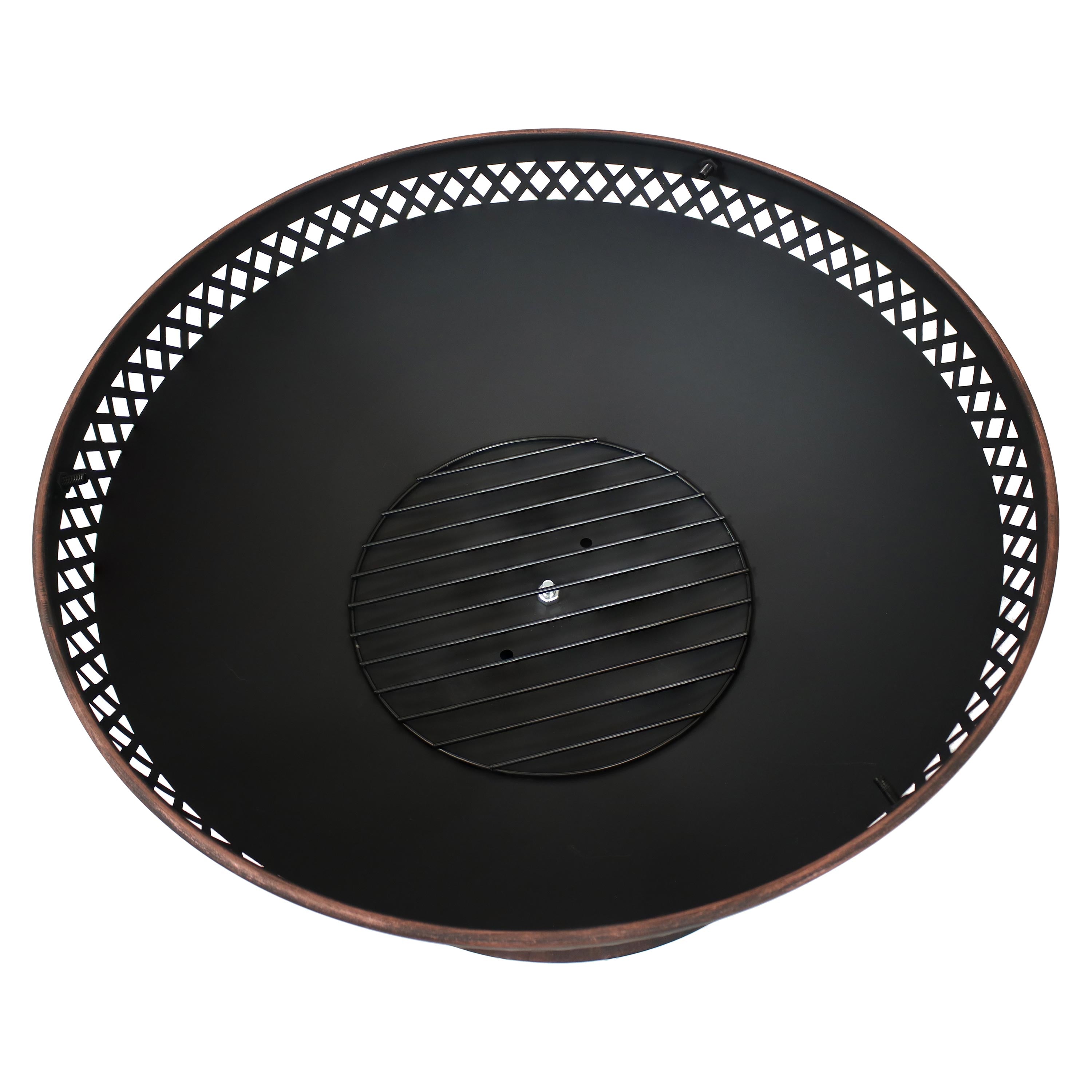 Sunnydaze Chalice Steel Fire Pit with Spark Screen - 25
