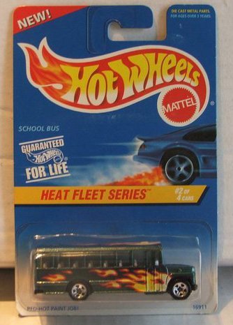 Mattel Hot Wheels Heat Fleet Green School Bus 1:64 Scale Die-Cast Toy Car - 6.1 Inch Collectible Vehicle for Kids & Children | Perfect for Playtime, Collecting & Display
