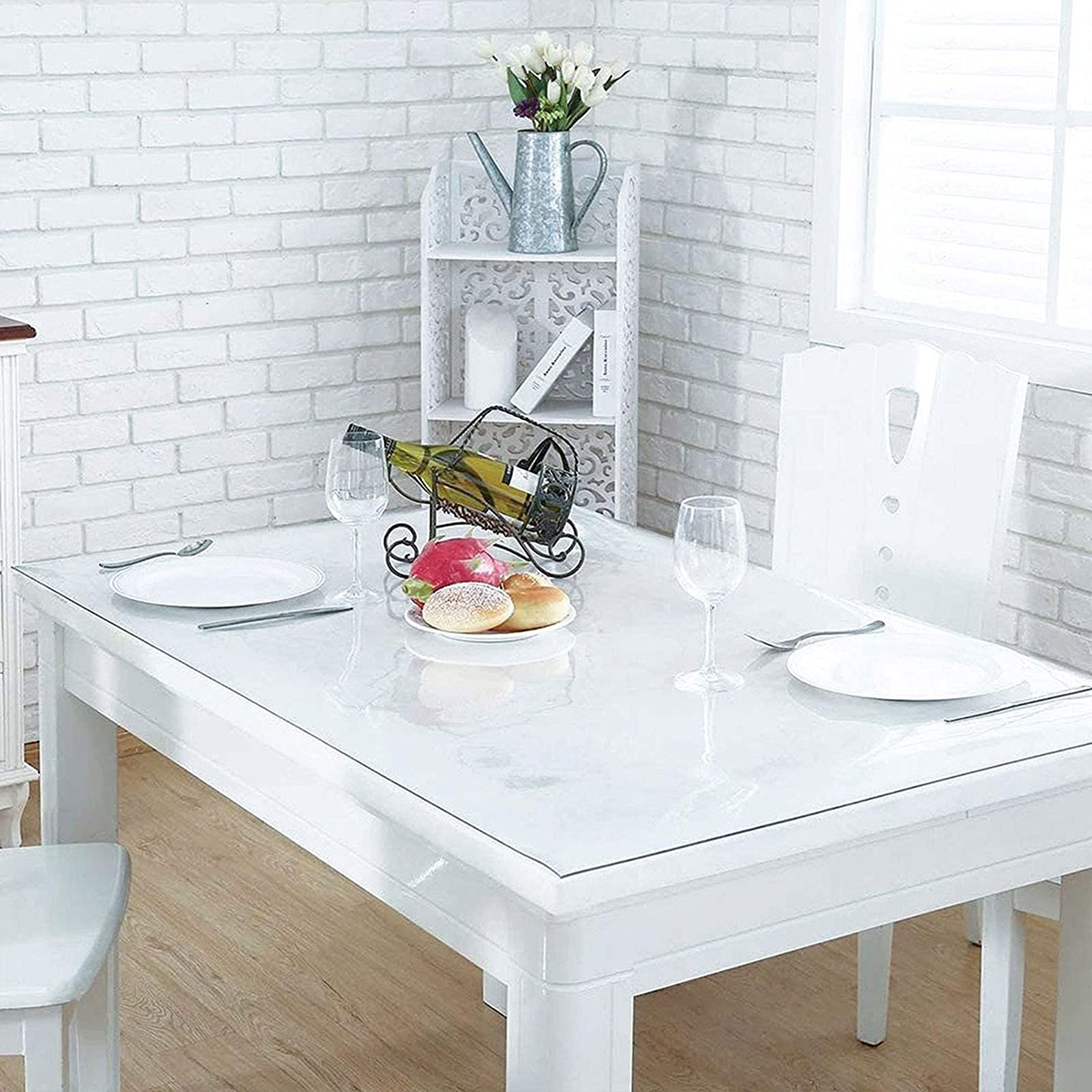 MAOYUAN Clear PVC Desk Protector Mat - 80x180cm & 90x160cm Sizes, 2.0mm Thick Transparent Waterproof Vinyl Table Cover for Office, Study, Dining & Crafting - Rectangular Desk Pad for Home & Work