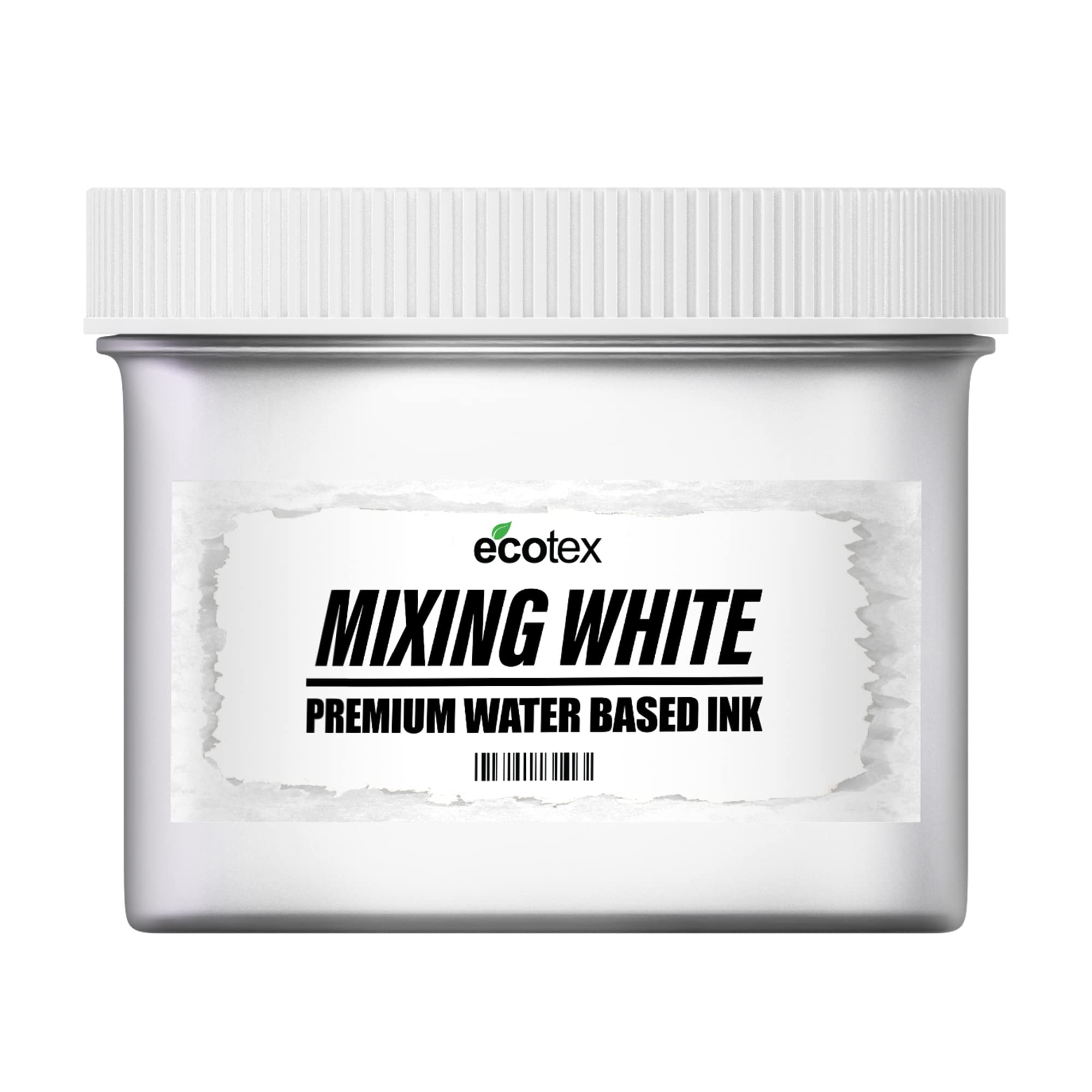 Ecotex® Water Based Screen Printing Ink Mixing White (1 Gallon - 128oz) - Premium Fabric Ink for Silk Screen Printing - Made in USA - Ideal for T-Shirts, Tote Bags & DIY Projects