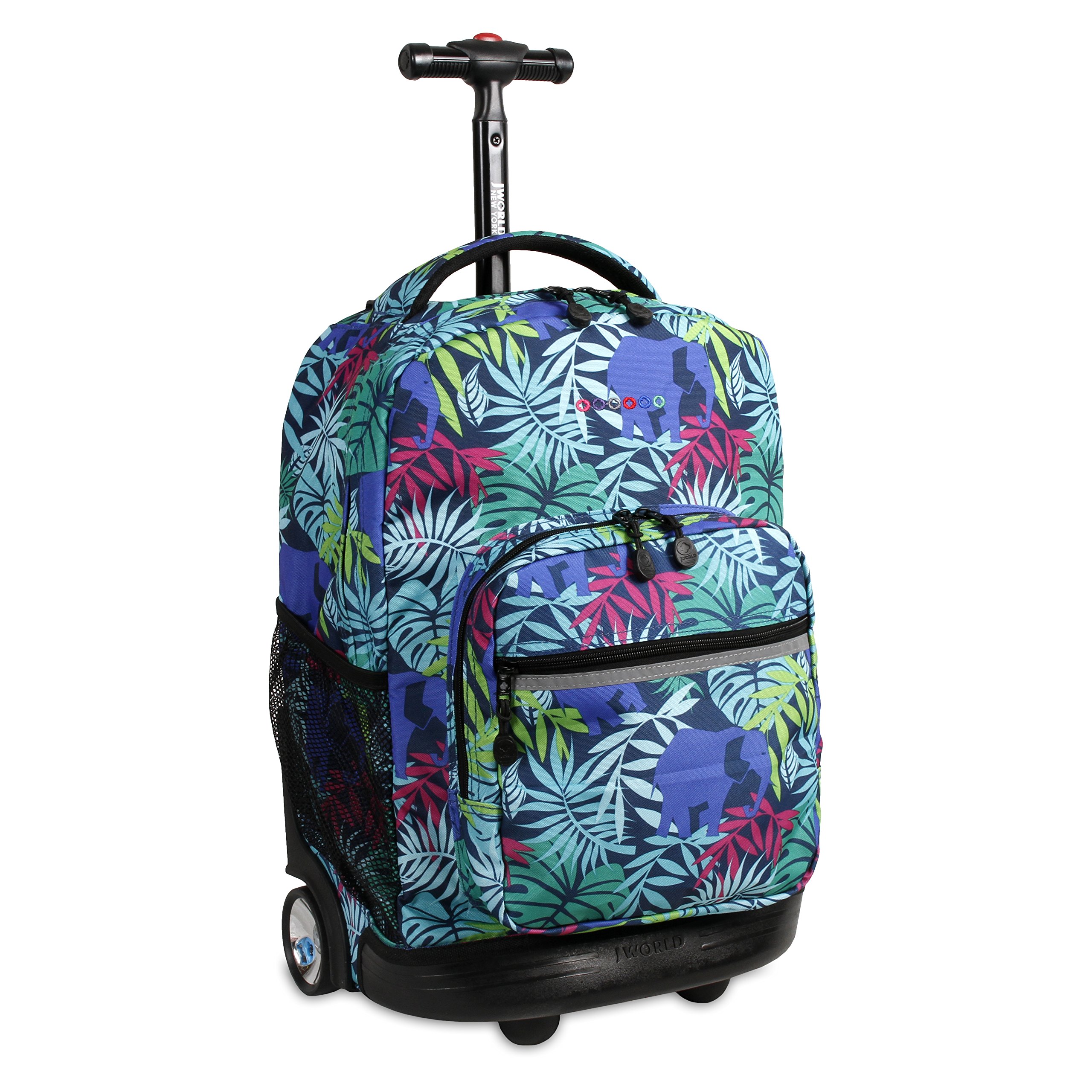 J World New York Sunrise Rolling Backpack 18