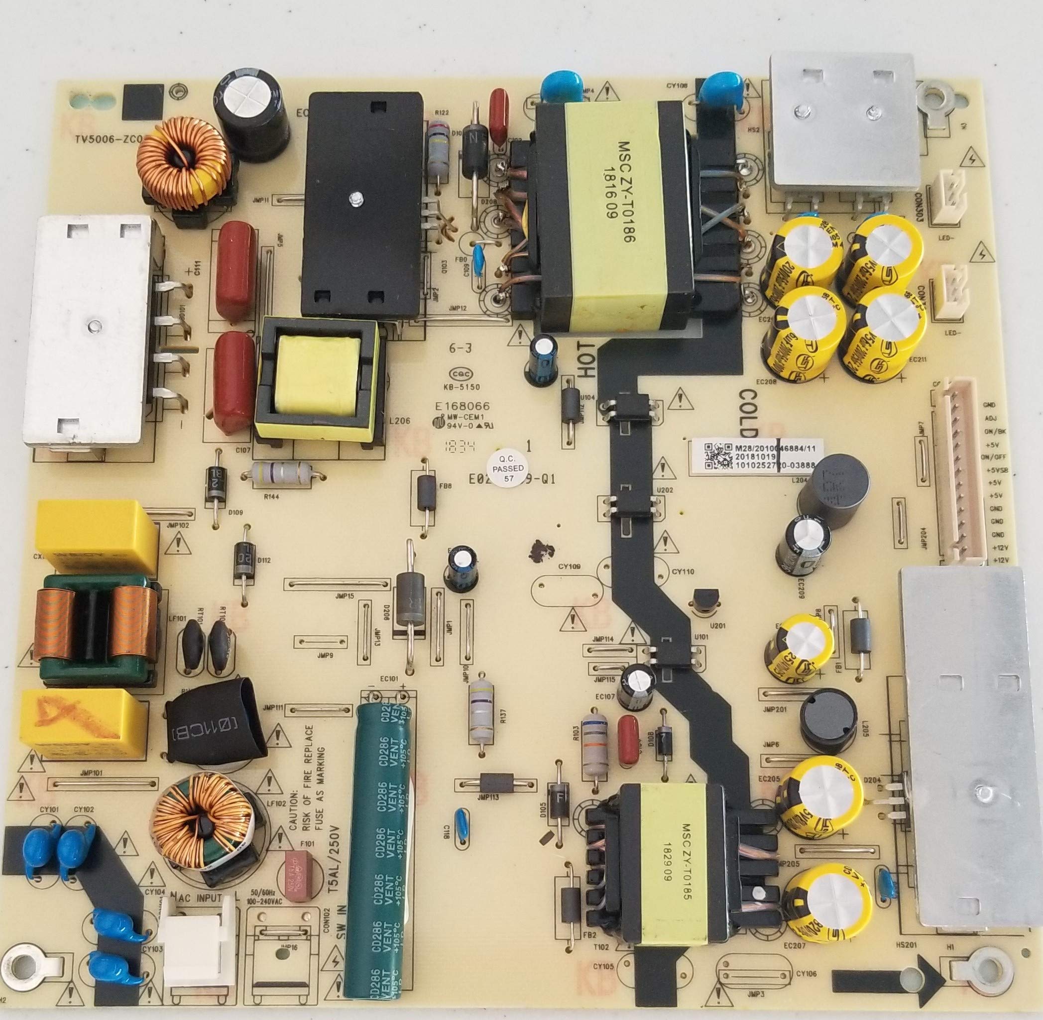 JVC LT-58MA887 TV Power Supply Board Replacement (Model TV5006-ZC02-02) - Compatible with LT-58M Series - Perfect for TV Repair & Maintenance