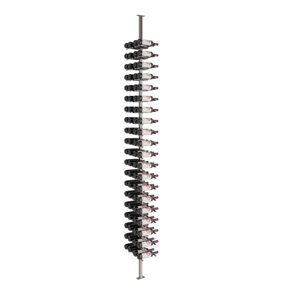 Vino Pin 80 Bottle Double Sided Floor to Ceiling Wine Rack Post Kit - Perfect for Home Cellar, Basement, or Commercial Wine Storage Organization