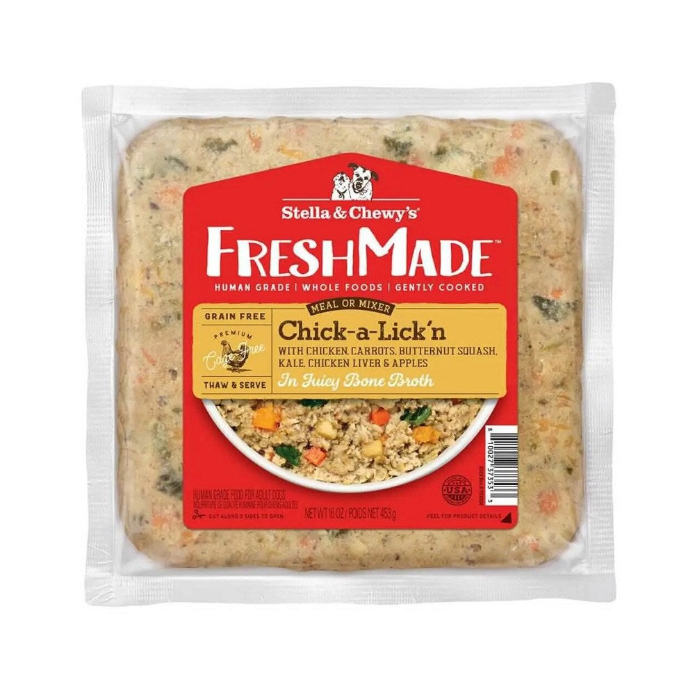 Premium Frozen FreshMade Chick a Lickn Dog Food - Grain-Free, High-Protein Meal for Dogs - Perfect for Puppies, Adult & Senior Dogs - Ideal for Training, Treats & Daily Nutrition