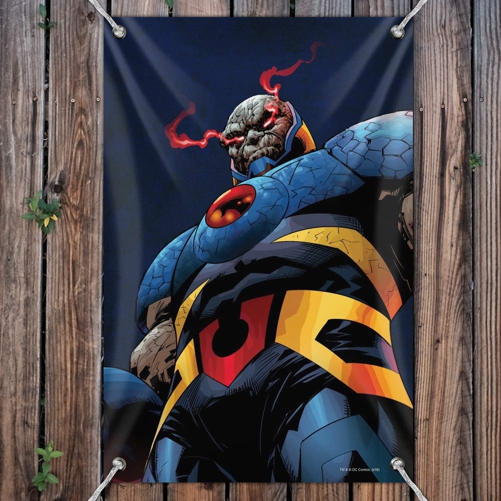 Superman vs Darkseid Metal Wall Sign - DC Comics Superhero & Villain Decor for Home, Office, or Man Cave - Perfect for Comic Book Fans & Collectors