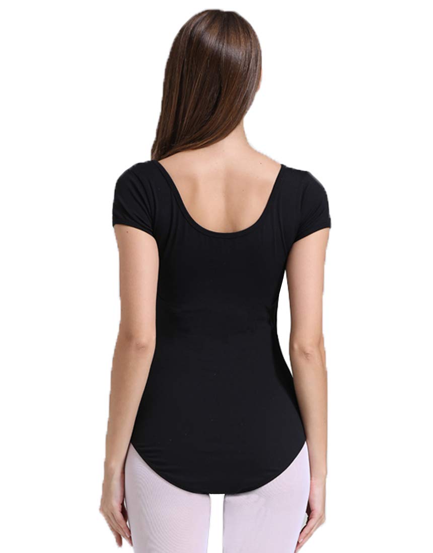 Women's Ballet Leotard Short Sleeve Dance Bodysuit - Comfortable Stretch Fabric for Ballet, Gymnastics & Dance Classes | Perfect for Recitals, Practice & Performances