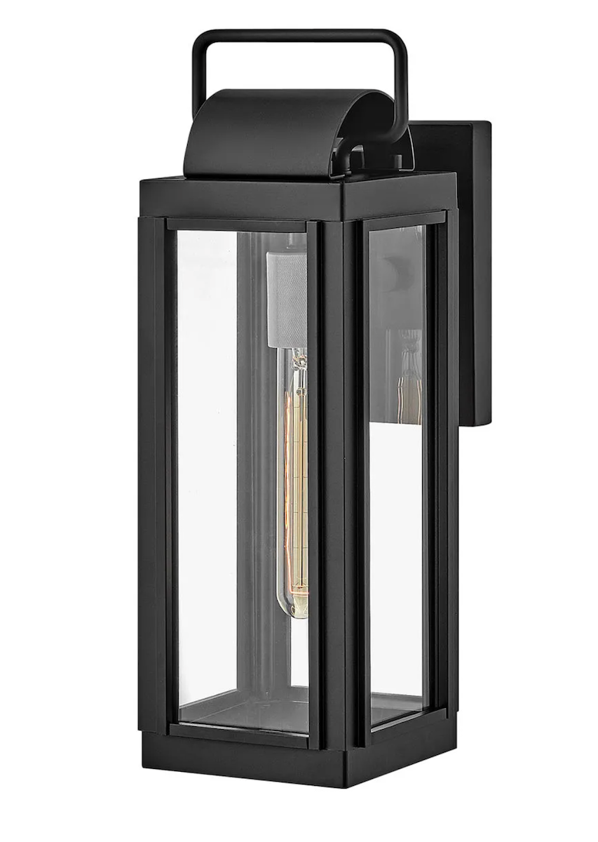 2840BK Sag Harbor 1-Liter Outdoor Lantern in Black - Weatherproof Patio Lighting for Garden, Porch & Backyard Decor