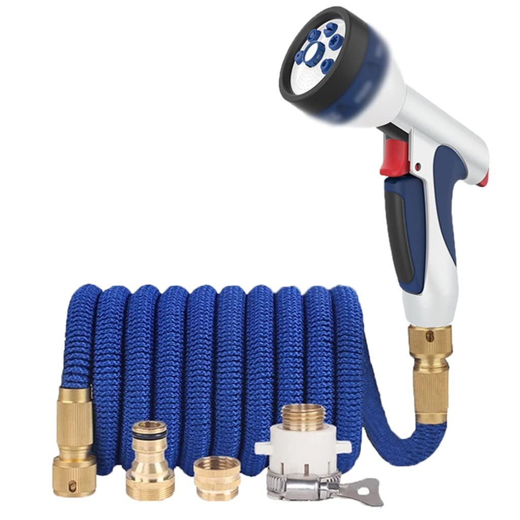 Expandable Magic Garden Hose Spray Gun Set - 100ft High Pressure Water Hose for Lawn Irrigation, Car Washing & Outdoor Cleaning (Color A) | Durable Plastic Pipe with Adjustable Nozzle for Home & Garden Use