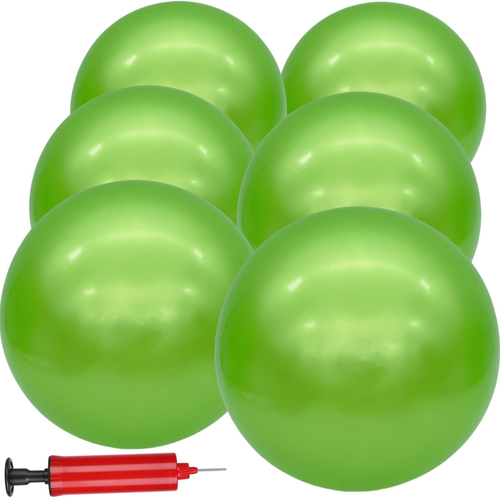 6 Pack 9 Inch Inflatable Bouncy Balls with Hand Pump - Fun Outdoor & Indoor Play Balls for Kids - Perfect for Birthday Parties, Backyard Games, and School Activities