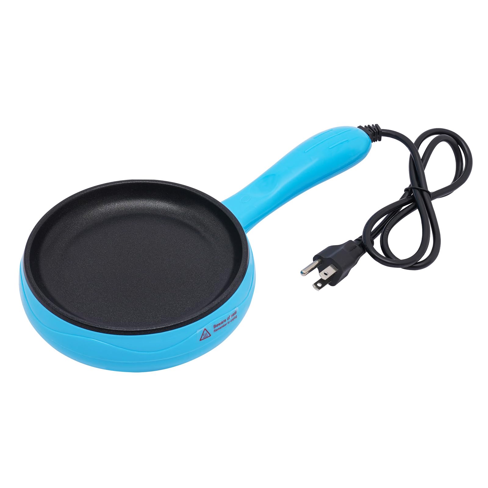 6-Inch Non-Stick Electric Skillet - 110V Mini Frying Pan for Cooking, Small Egg Skillet & Breakfast Sandwich Maker (Blue) | Perfect for Dorm Rooms, Small Kitchens & Quick Meals