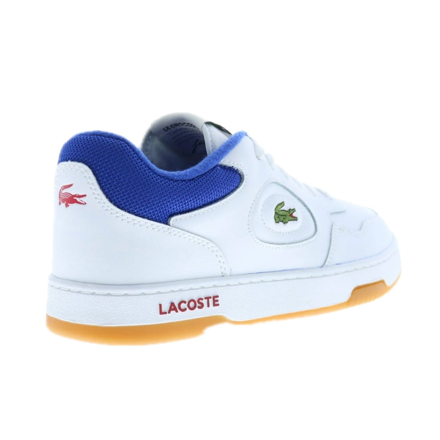 Lacoste Men's Lineset 124 Sneakers - White & Blue Gum Sole Casual Shoes for Men | Perfect for Walking, Running & Everyday Wear