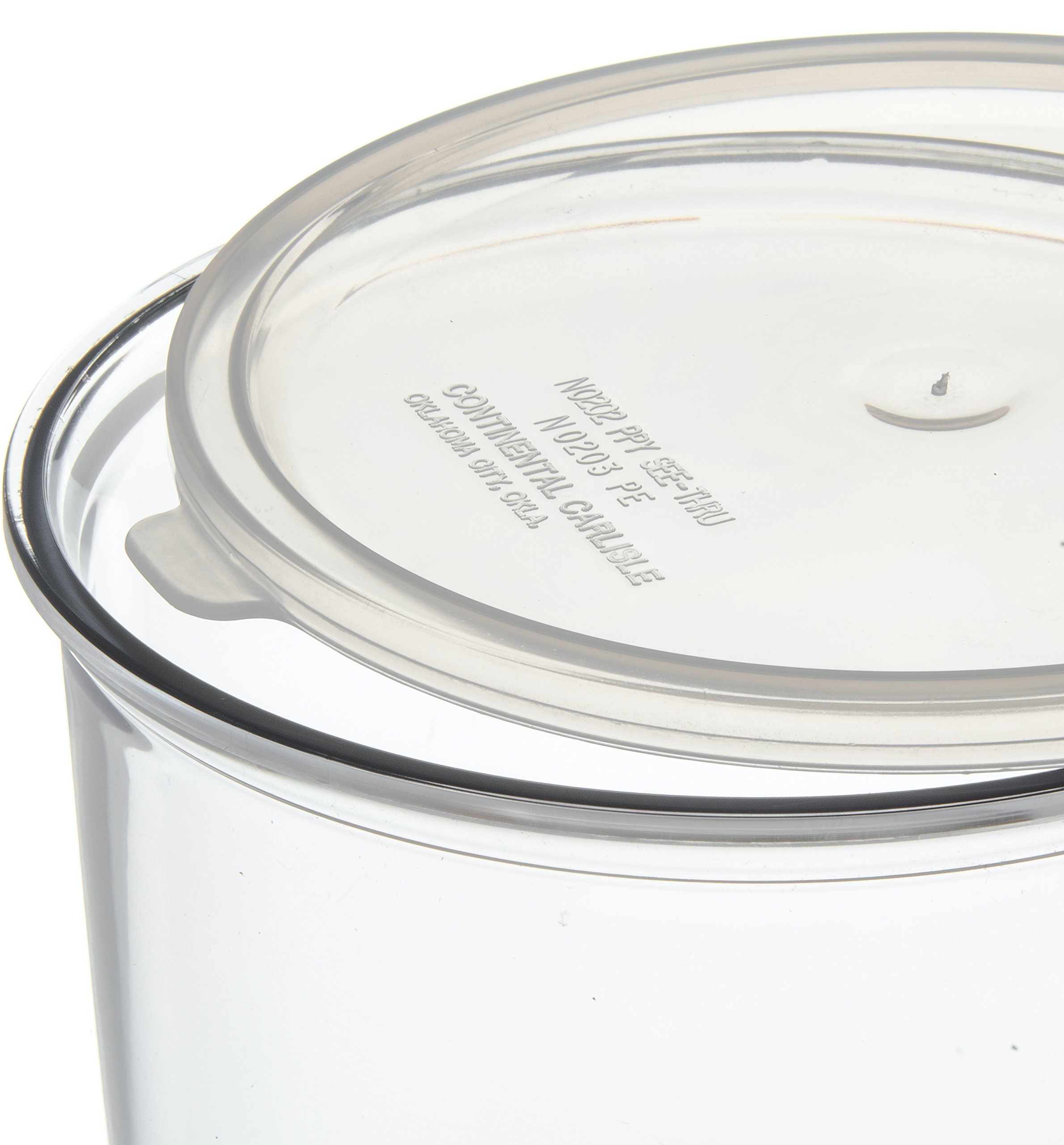 Carlisle 2.7 Quart Clear Plastic Food Storage Containers with Lids (6-Pack) - Airtight Kitchen & Restaurant Organization for Leftovers, Meal Prep & Bulk Food Storage