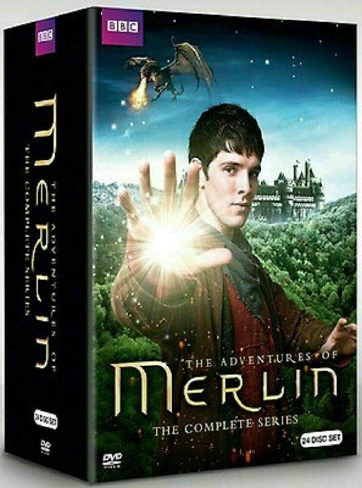 Merlin: The Complete Series Seasons 1-5 DVD Box Set (24 Discs, 2014 Release) | Fantasy Adventure TV Show for Family Movie Nights & Medieval Magic Lovers