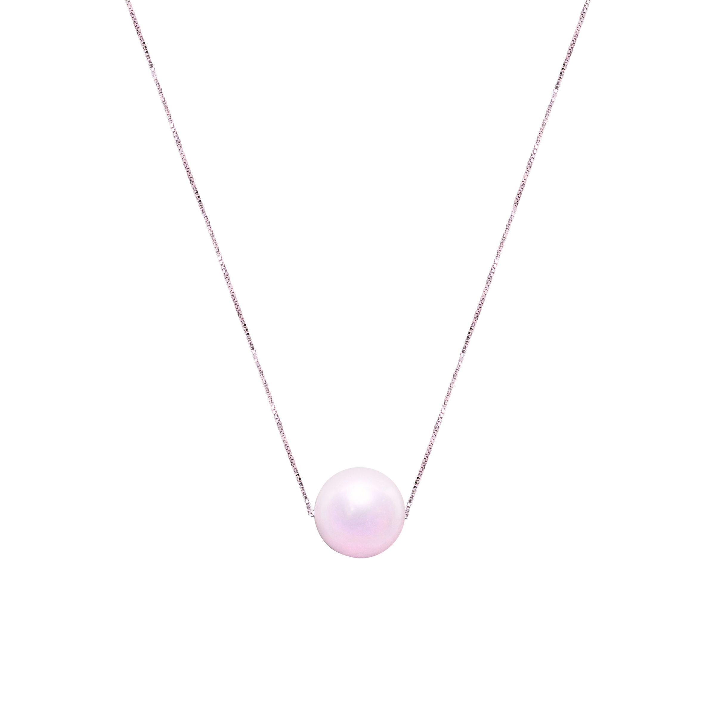 Elegant Sterling Silver Solitaire Pearl Necklace for Women - Perfect for Weddings, Anniversaries & Special Occasions