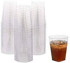 7 oz Clear Plastic Disposable Cups Bulk Pack - 100 Count Crack-Resistant Drinkware for Parties, Picnics & Events | Durable, Economical Beverage Cups for Soda, Juice & Cocktails | BPA-Free Plastic Palace Cups